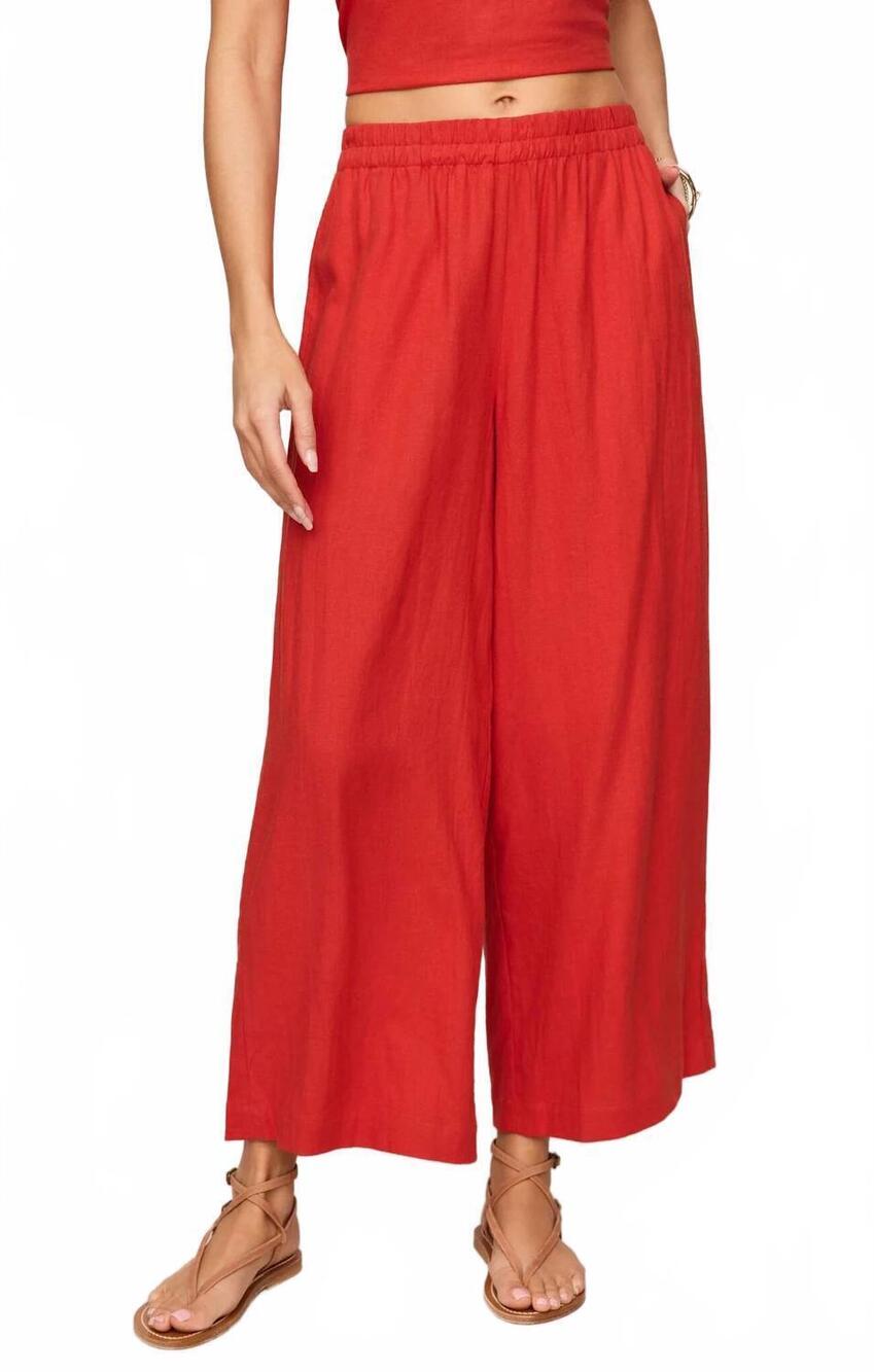 NEW Z SUPPLY scout linen pant in chili pepper